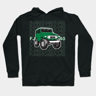 Green FJ40 Stacked Hoodie